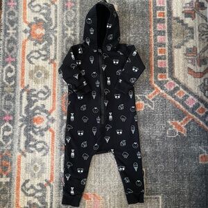 Whistle & Flute Limited Edition Kawaii Designs Allover Print Hooded Romper